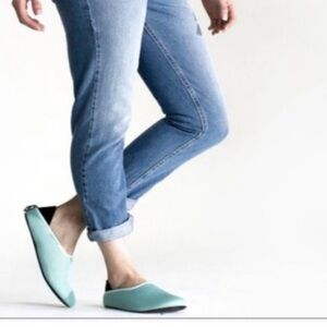 NWOT Mahabis Summer Slip-ons Aquamarine color Size 9 9.5 40 Green